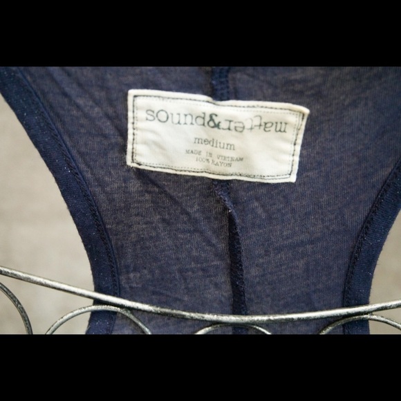 Sound & matter size L navy glitter tank top - Picture 3 of 4